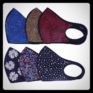 6 for $18 Bejeweled Glam Masks